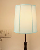 14"W x 15"H Drum Lampshade with Piping Eggshell