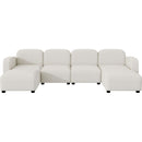 116x58" Velvet Modular Sectional Sofa,U Shaped Reversible Couch Set,Free Combination,6 Seat Sleeper Cloud Sofa Bed with Ottoman,Convertible Oversized Indoor Furniture Pieces for Living Room,Beige