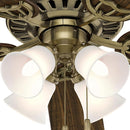 Antique Brass 52 Inch Ceiling Fan With LED Light Kit