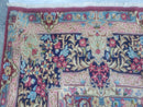 Antique Persian Kirman Rug 10x17 Oriental Carpet 10 x 17, Red, Multicolor, Namazian Signature Master Weaver, Shabby Chic, Semi Open Field