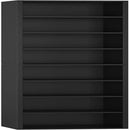 8 Tier Media Tower Rack With Adjustable Shelves Black 70 Inch Tall