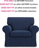 Ektorp Armchair Slipcover Cotton Blue For Ikea Ektorp Chair