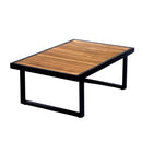 Outdoor 3-piece Acacia Wood and Metal Patio Sofa Set
