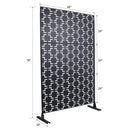 Outdoor & Indoor Privacy Screen Metal Privacy Screen 76' H×48' W, Freestanding Decorative Privacy Screen for Deck Balcony Patio, Black, Lightweight