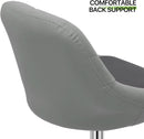 Height Adjustable Grey PU Leather Bar Stools Set Of 2