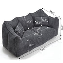 Soft beanbag chair with high resilience foam core for two people. The comfortable square recliner sofa is ideal for family members and friends engaged in games, reading, watching TV