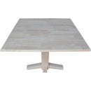 Square Dual Drop Leaf Dining Table With Butcher Block Top