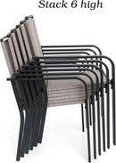 7 Piece Outdoor Dining Set with Stackable Chairs