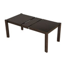 Expandable Farmhouse Modern Solid Wood Dining Table – Space-Saving Design in Walnut(59' to 73')