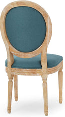 Phinnaeus Fabric Dining Chairs Set Dark Teal Two Piece