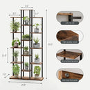 Rustic Brown 6 Tier Bookshelf For Small Living Room