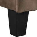 Harrington Microfiber Brown Three Seat Sofa Living Room