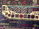 Balouch Rug 3x5, Afghan Carpet, City Pictorial