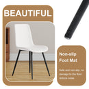 Table and chair set. Modern minimalist grey marble textured MDF dining table with metal frame. Comes with 6 chairs with PU cushions and black metal legs.