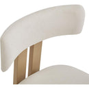 Upholstered Armless Dining Chairs With Metal Legs (Set of 2),Beige