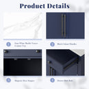 [Assembly Video Provided] TOPMAX Modern Freestanding Kitchen Pantry,Buffet Food Storage, Coffee Bar Cabinet with Drawer, 2 Adjustable Shelves and 2 Door Shelves for Dining, Kitchen, Set of 2, Blue