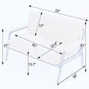 Modern Black Metal Frame Sofa with Sponge Filling for Compact Spaces and Versatile Use