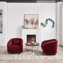 Swivel Accent Chair, 360-degree Swivel Barrel Chair with Velvet Fabric Upholstery, Comfy Pumpkin-Shaped Swivel Chair for Living Room, Bedroom, or Office