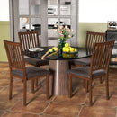 Espresso Slat Back Dining Chairs Set Of 2 For Dining Room