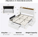 White Velvet Upholstered Bed Frame With USB Type C Ports
