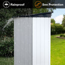Outdoor storage sheds 6FTx4FT Pent roof White+Black