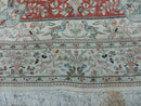 6' X 9' Vintage Handmade India Oriental Floral Wool Rug Hunting Bird Deer Nice