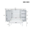 Twin Size Murphy Bed With Bedside Shelves And Wardrobe - White