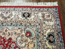 9' X 12' Vintage Handmade India Medallion Wool Rug Vegetable Dyes Nice Red