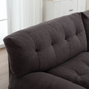 Cloud Style Sofa, Teddy Velvet Fabric, Comfy Padded Cloud Couch for Living Room, Apartment