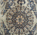 Light Green and Blue Persian Kashan Rug 7x10, Authentic Persian Carpet, Handmade, Wool