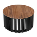 ACACIA SOLID WOOD COFFEE TABLE,NATURAL & BLACK COLOR