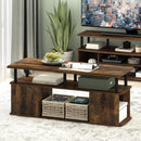 TV Stand For 50 Inch TVs Amber Pine Black Rustic Modern