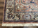 Indo Persian Mahal Rug 8x10, Traditional Wool Oriental Carpet, Pink