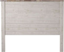 Queen Whitewash Farmhouse Panel Headboard for Chic Decor