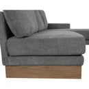 114" L-shaped Sofa Sectional Sofa with Two USB Ports and Two Power Sockets, a Storage Drawer and a Reversible Chaise Lounge for Living Room, Grey