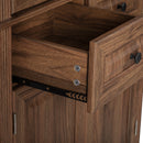 K&K 71' Tall Kitchen Pantry Cabinet with 3 Pull Out Cabinet Organizers, Farmhouse Embossed Texture Storage Cabinet with 6 Door Shelves, 2 Drawers, Freestanding Cupboard for Kitchen, Dining Room Brown