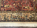 Persian Wool Rug 4x6, Tree of Life Animal Pictorials, Vintage, Power Loomed Ardakan Rug