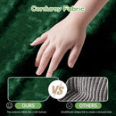 Slipcovered U Shape Sectional Wide and Deep Seat Sofa Couch, 4 Seater Sofa with French Edges Design Multiple Big Pillows, Soft Deep Seat Comfy Cloud Couch for Living Room, Apartment, Green Corduroy