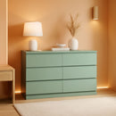 Wooden Six Drawer Dresser For Bedroom Storage Space Saver