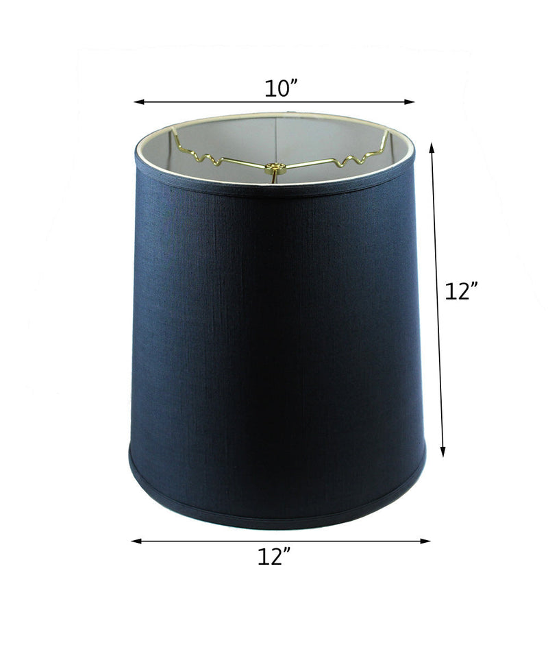 12"W x 12"H Drum Lamp Shade Textured Slate Navy Blue