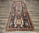 Persian Ardabil Wide Runner Rug 4x10 - Geometric Medallions & Animal Pictorials