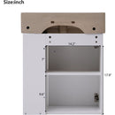 21.6inch Modern Floating Bathroom Vanity with Ceramic Basin - Perfect for Small Bathrooms, Right side storage