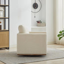 30.7"W Square Upholstered Swivel Accent Chair and Comfy Accent Single Sofa Chair, 360 Degree Club Chair, Lounge Armchair for Living Room Bedroom Apartment Nursery.Beige