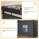 Twin Loft Bed With LED Lights And Storage Drawers Included