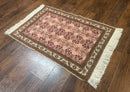 Turkish Sivas Rug 3x4, Pink, Handmade, Wool, Vintage