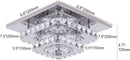 Crystal Square LED Ceiling Light Two Layer Flush Mount