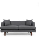 Comfy 3-seat Sofa with Wooden Legs, for Living Room and Study
