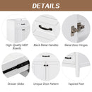 36' Bathroom Vanity with Sink Combo, White Bathroom Cabinet with Drawers, Solid Frame and MDF Board (Old Sku:JL000007AAK)