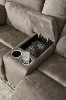 Laresview - Dbl Reclining Loveseat with Console - Fossil