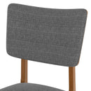 Dining Chairs Set of 4, Wooden Dining Chair Armless, Mid-Century Modern Upholstered Linen Seat Cushion Dining Room Chair for Home Kitchen Dining Room Restaurant